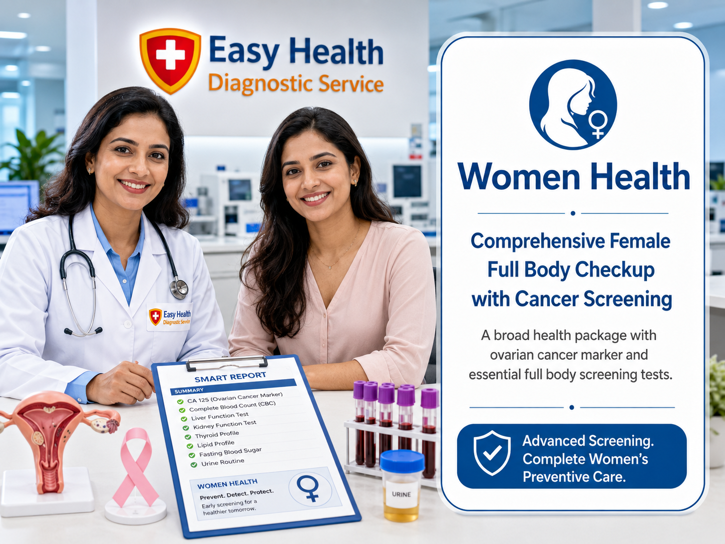 Comprehensive Female Full Body Checkup with Cancer Screening image